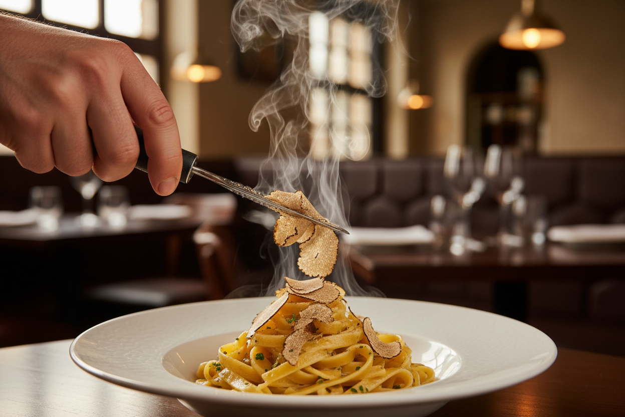 Summer Truffles Shaved Over Pasta
